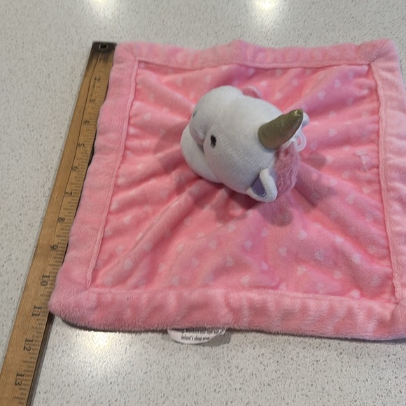 Falls Creek Lovey Pink Unicorn Plush Security Blanket - Picture 5 of 8